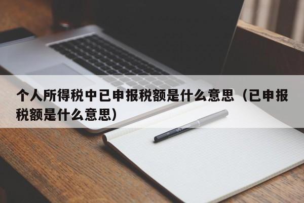 个人所得税中已申报税额是什么意思（已申报税额是什么意思）