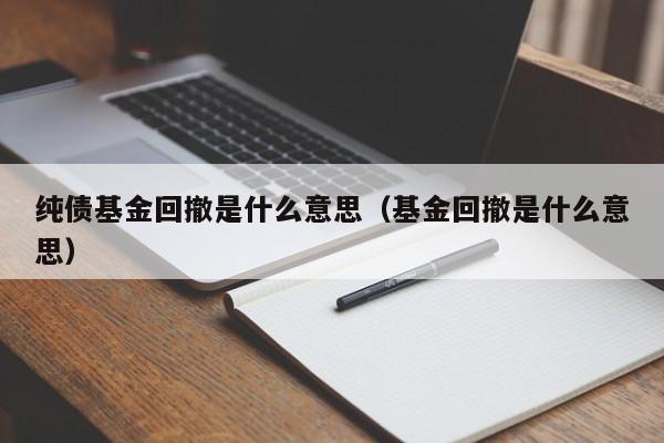 纯债基金回撤是什么意思（基金回撤是什么意思）