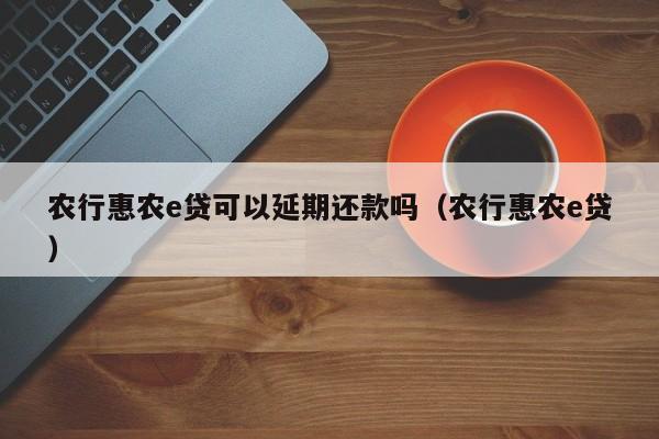 农行惠农e贷可以延期还款吗（农行惠农e贷）